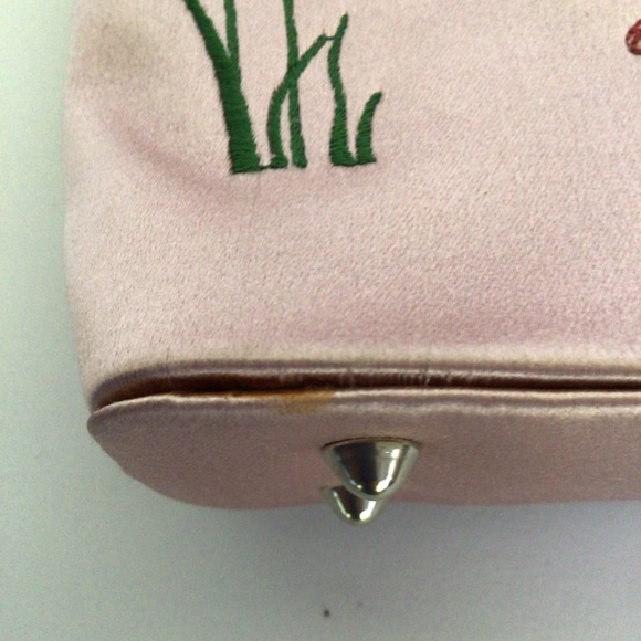 RARE ANYA HIMDMARCH PINK SATIN EMBROIDERED MINI HANDBAG - Picture 16 of 16